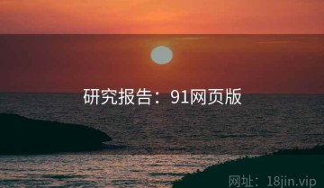 研究报告：91网页版
